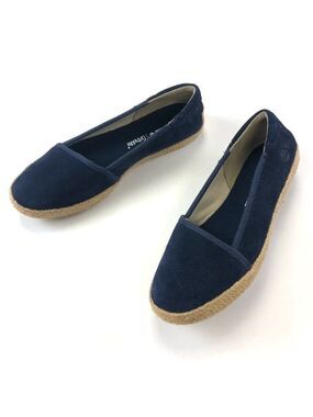 Timberland navy suede espadrille slip on low lightweight loafer Size 8.5 fits 8